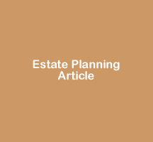 Estate Planning Article